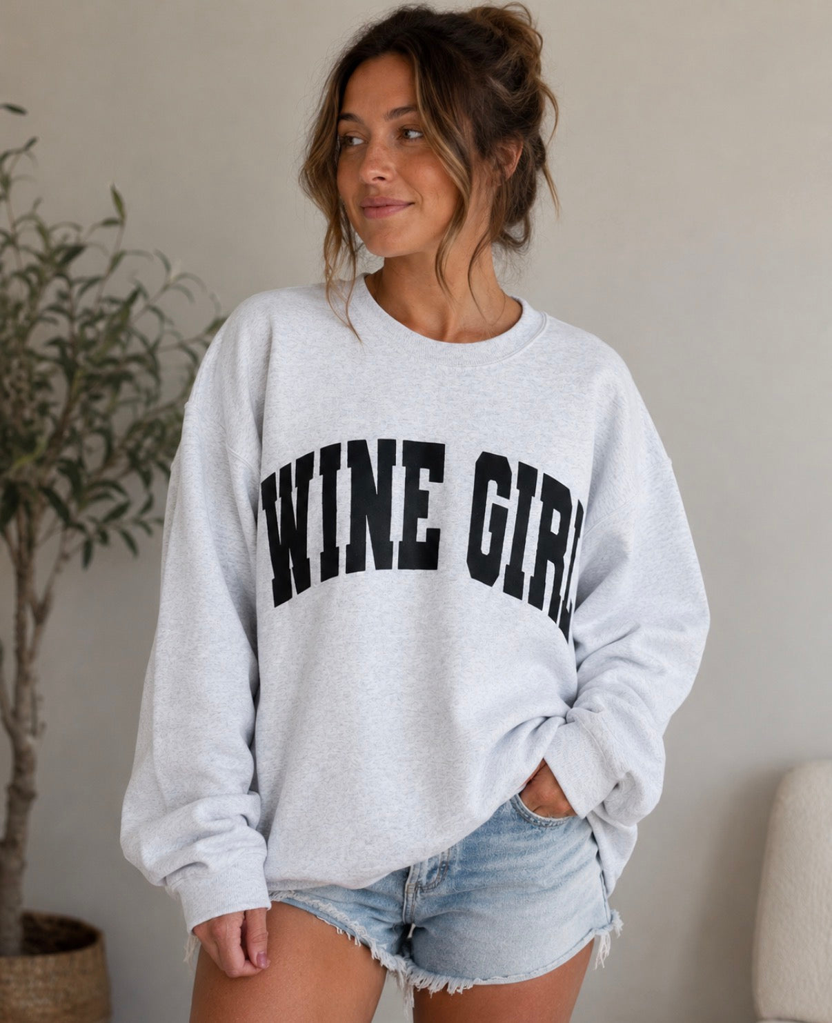 Grey WINE GIRL Sweatshirt