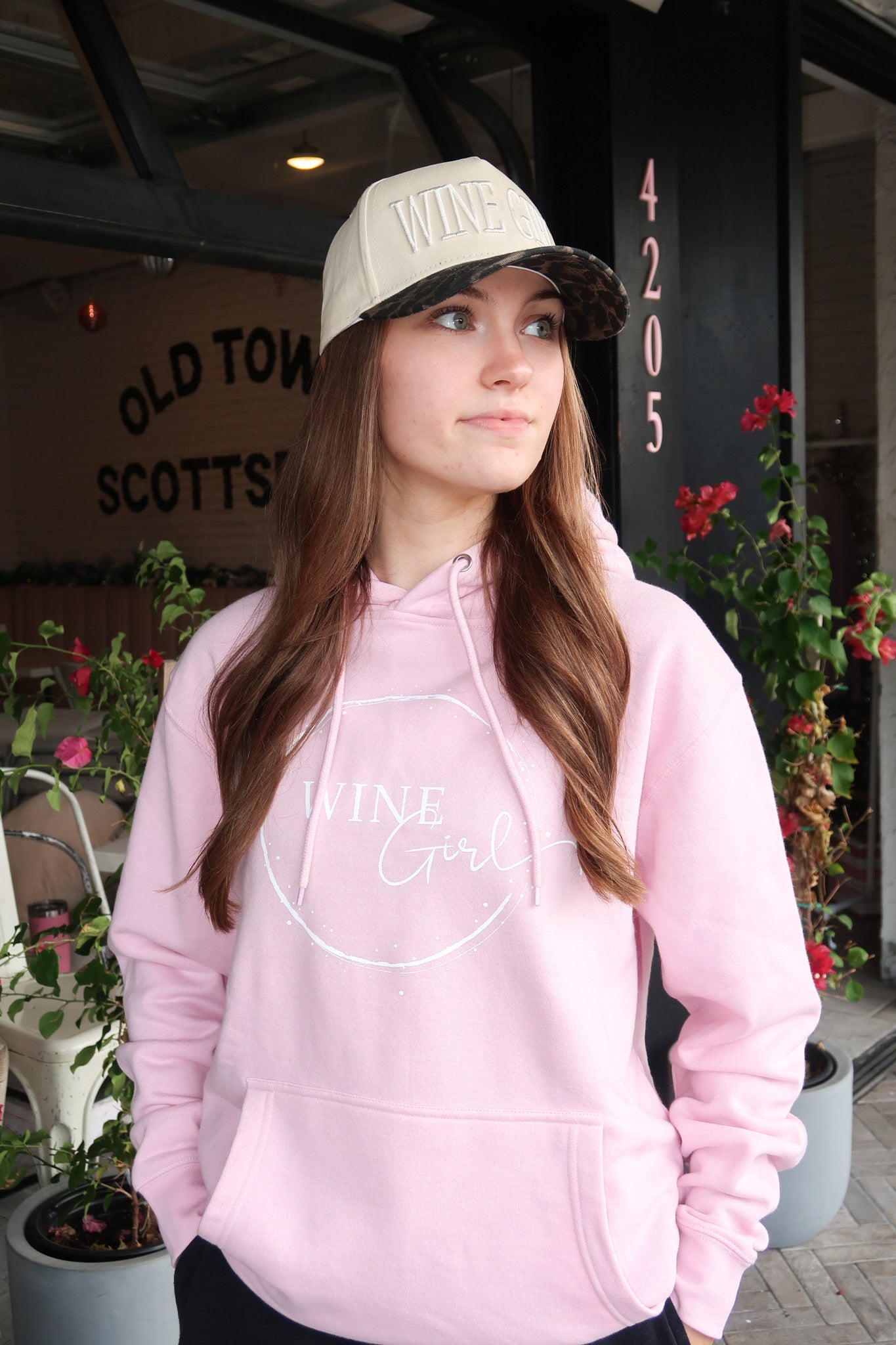 SALE - Light Pink Wine Girl Hoodie