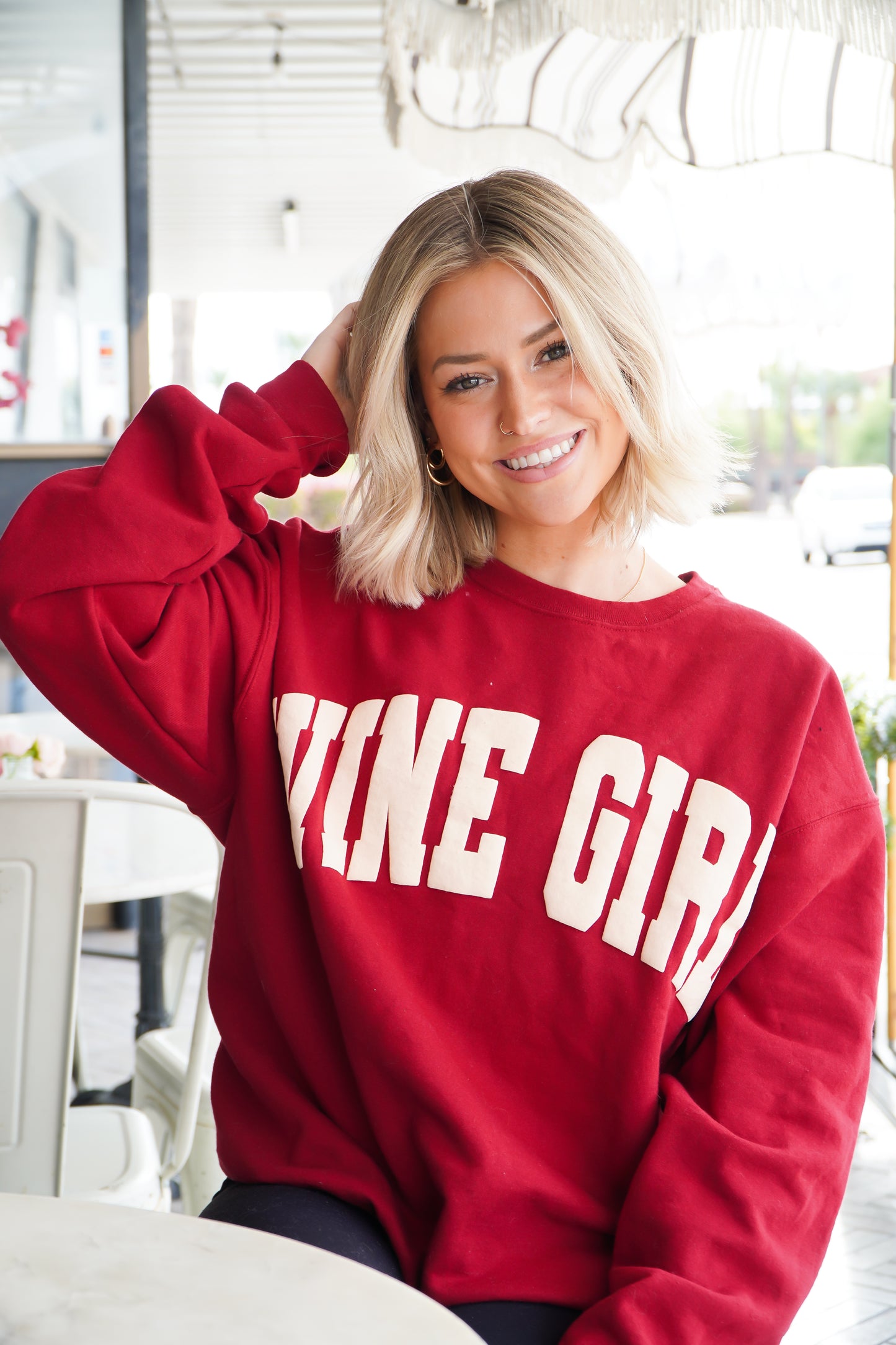Red Wine Girl Sweatshirt
