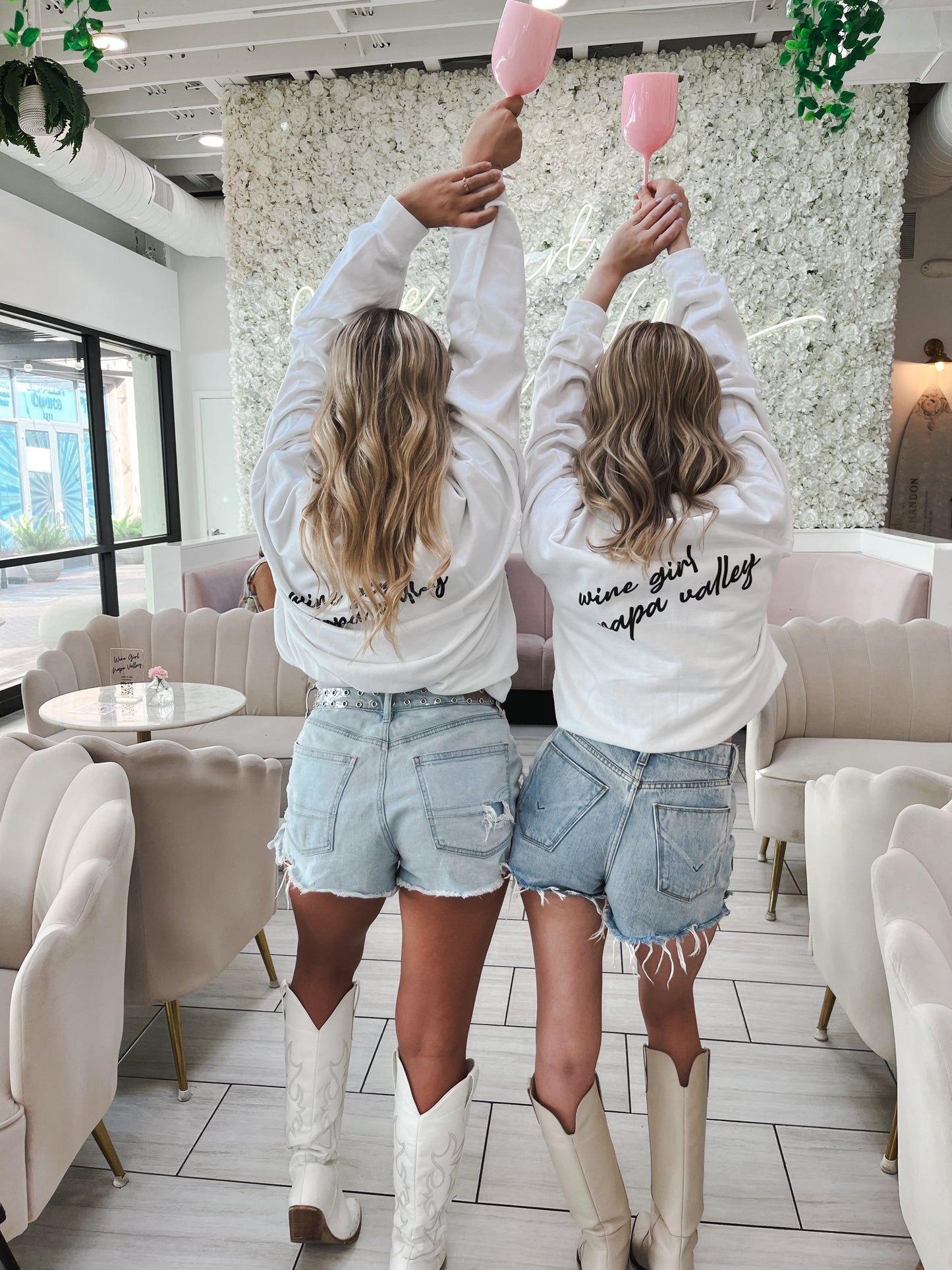 Wine Girl Napa Valley Script Crewneck
