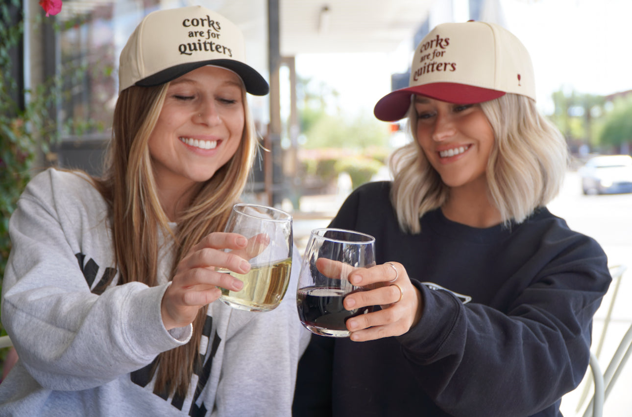 Corks Are For Quitters Hat “Cabernet Red”