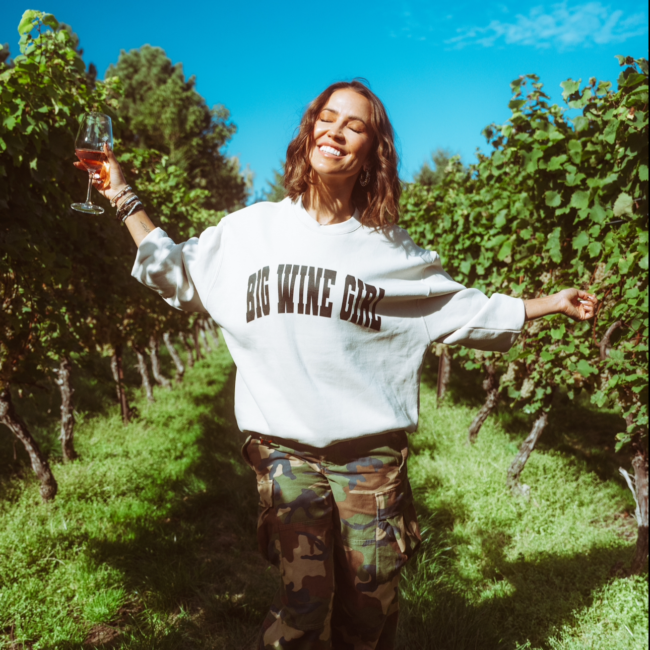 Big Wine Girl Sweatshirt (TAN)
