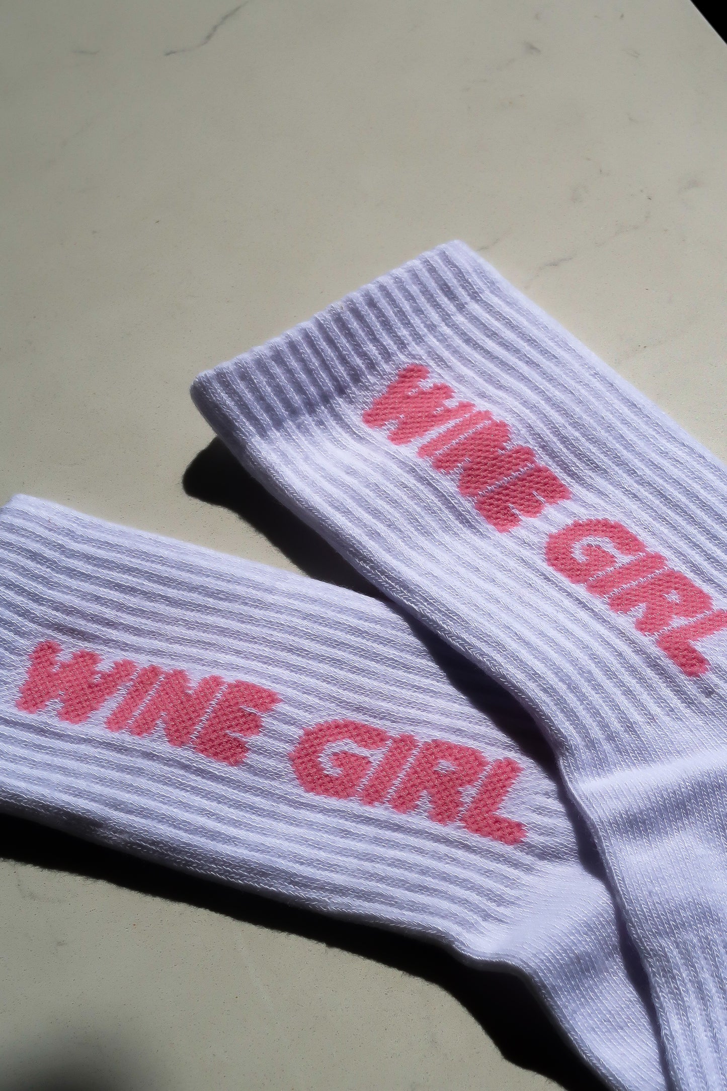 Wine Girl Pink Socks