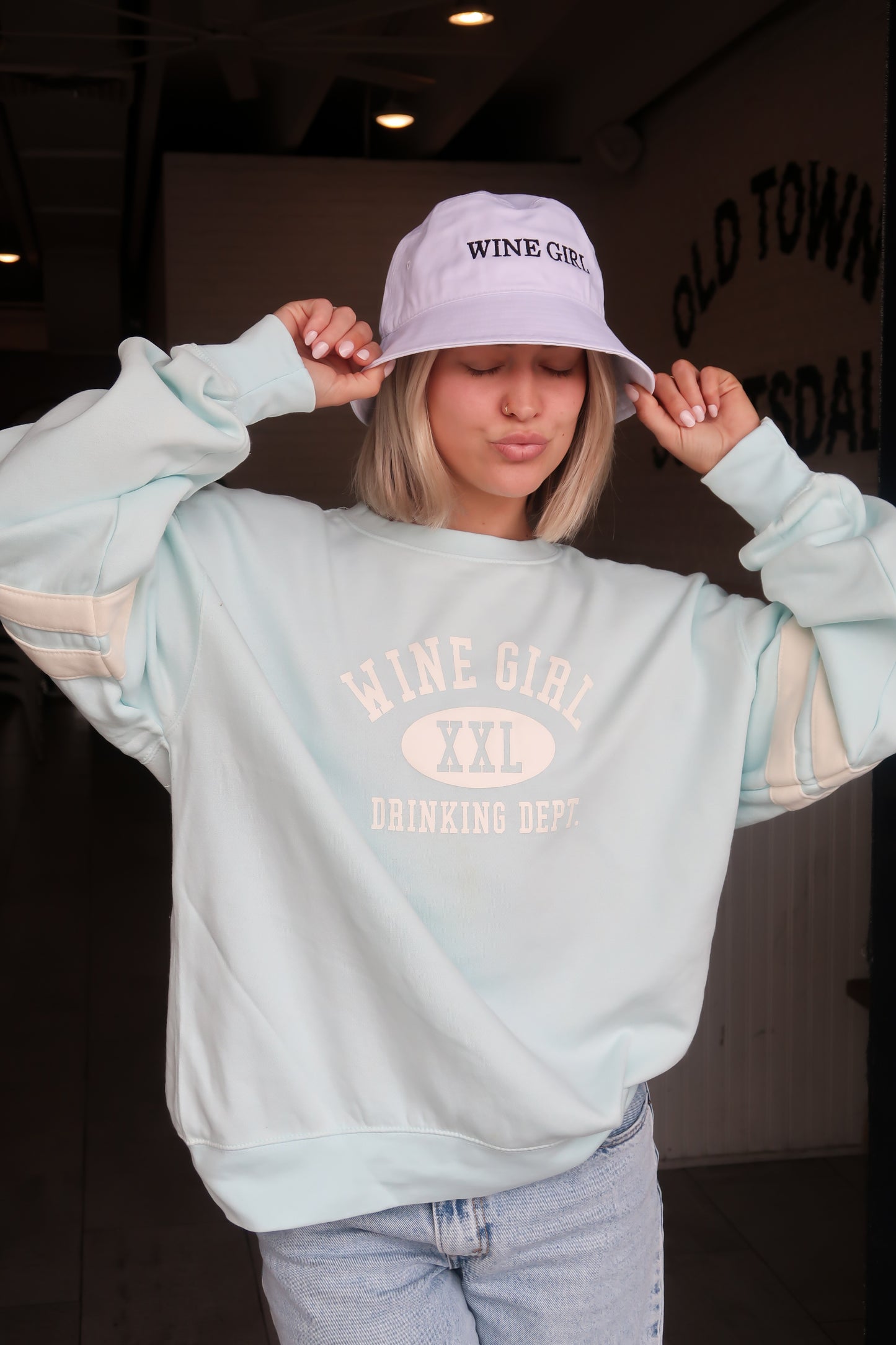Drinking Dept. Sweatshirt (Baby Blue)