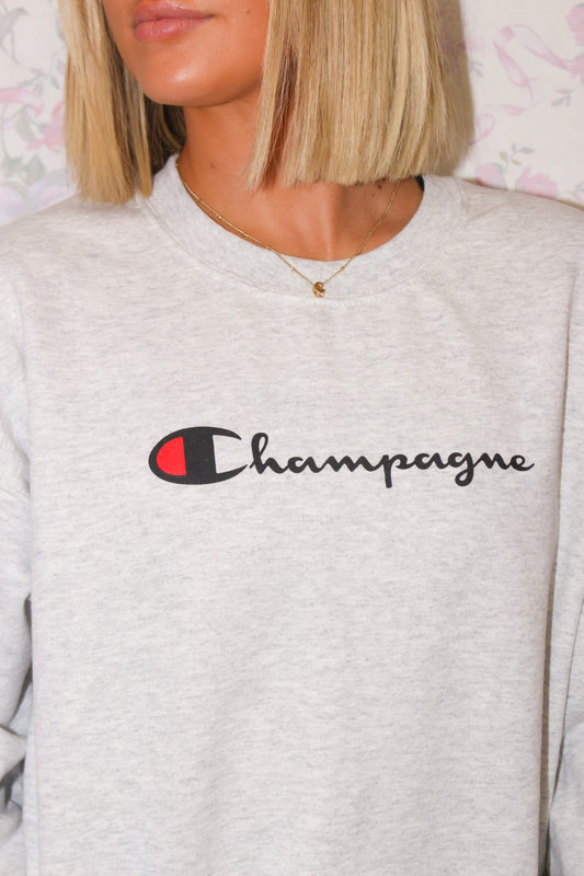 Champagne Champion Grey Crew Neck