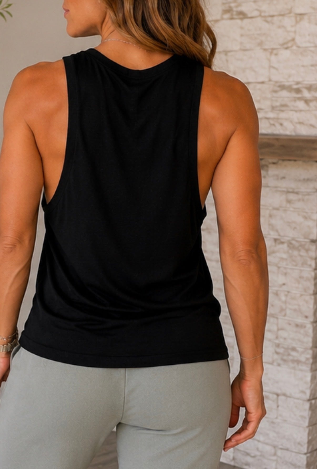 Black Wine Girl Circle Logo Tank