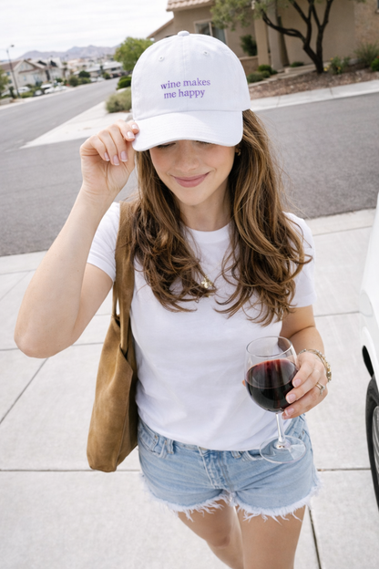 Wine Makes Me Happy Hat