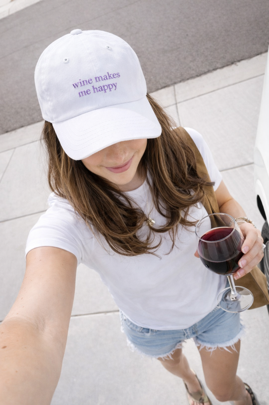 Wine Makes Me Happy Hat