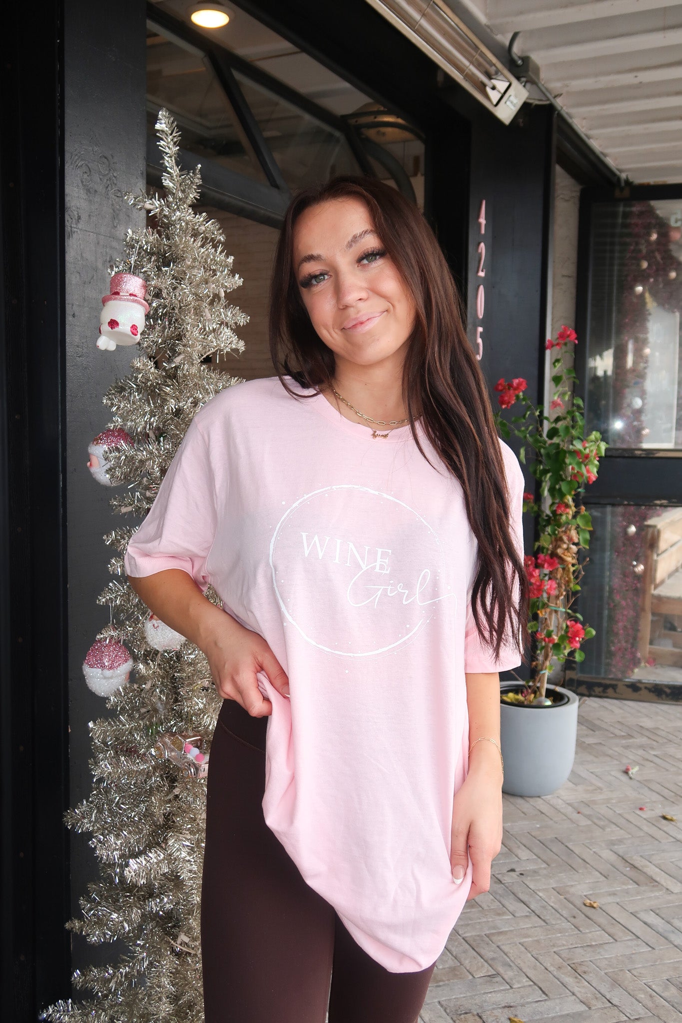 SALE - Light Pink Wine Girl Baggy Tee