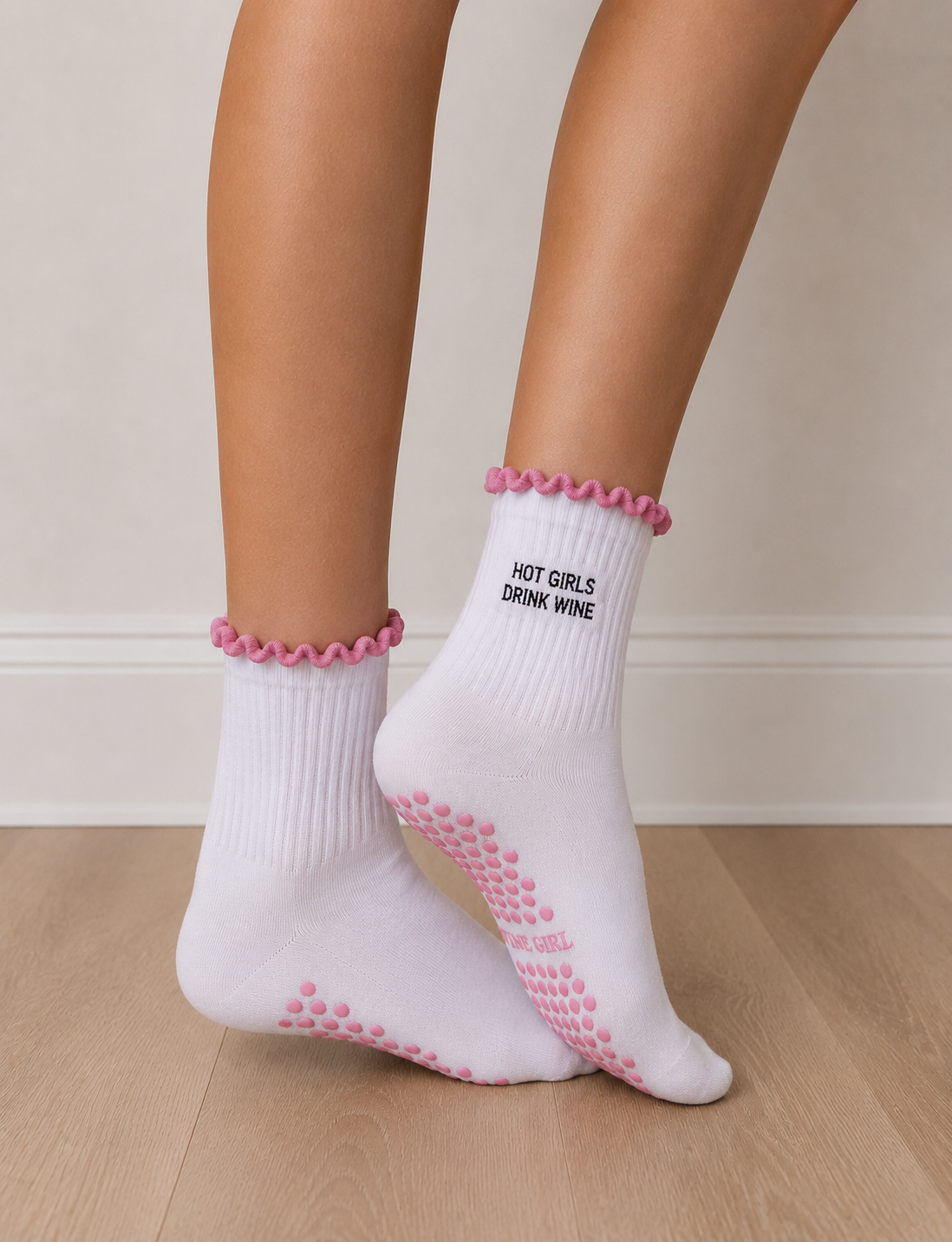 Hot Girls Drink Wine Pilates Socks