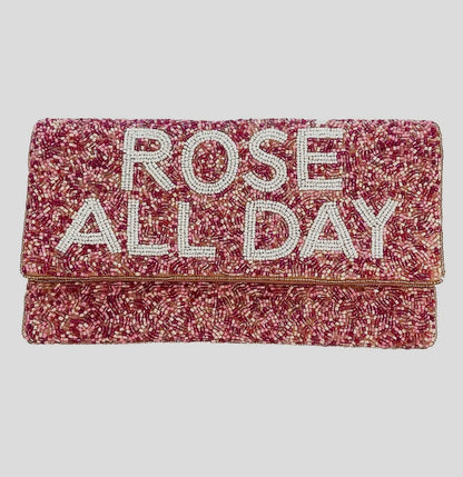 Rosé All Day Beaded Bag (PINK)
