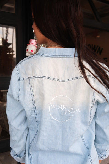 SALE - Thin Denim Button Up