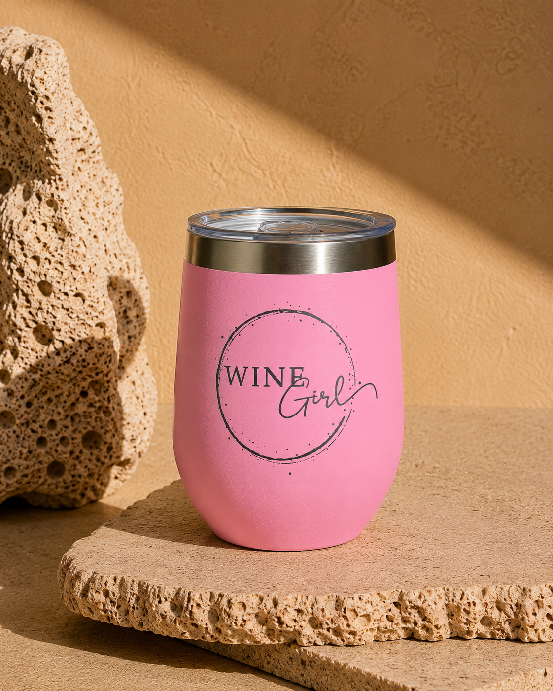 Pink Wine Girl Tumbler