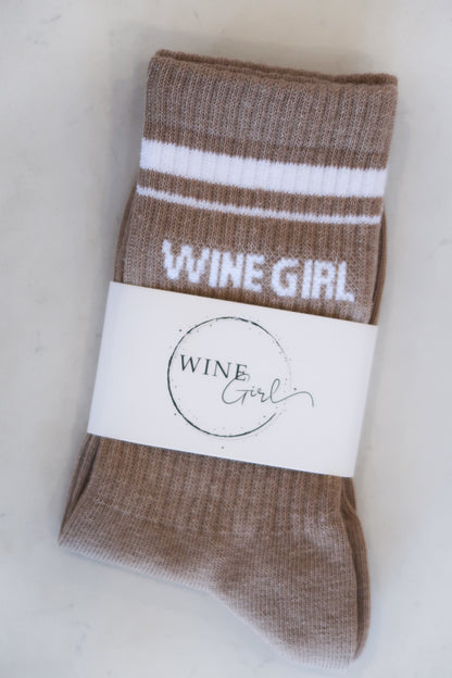 Brown Wine Girl Socks