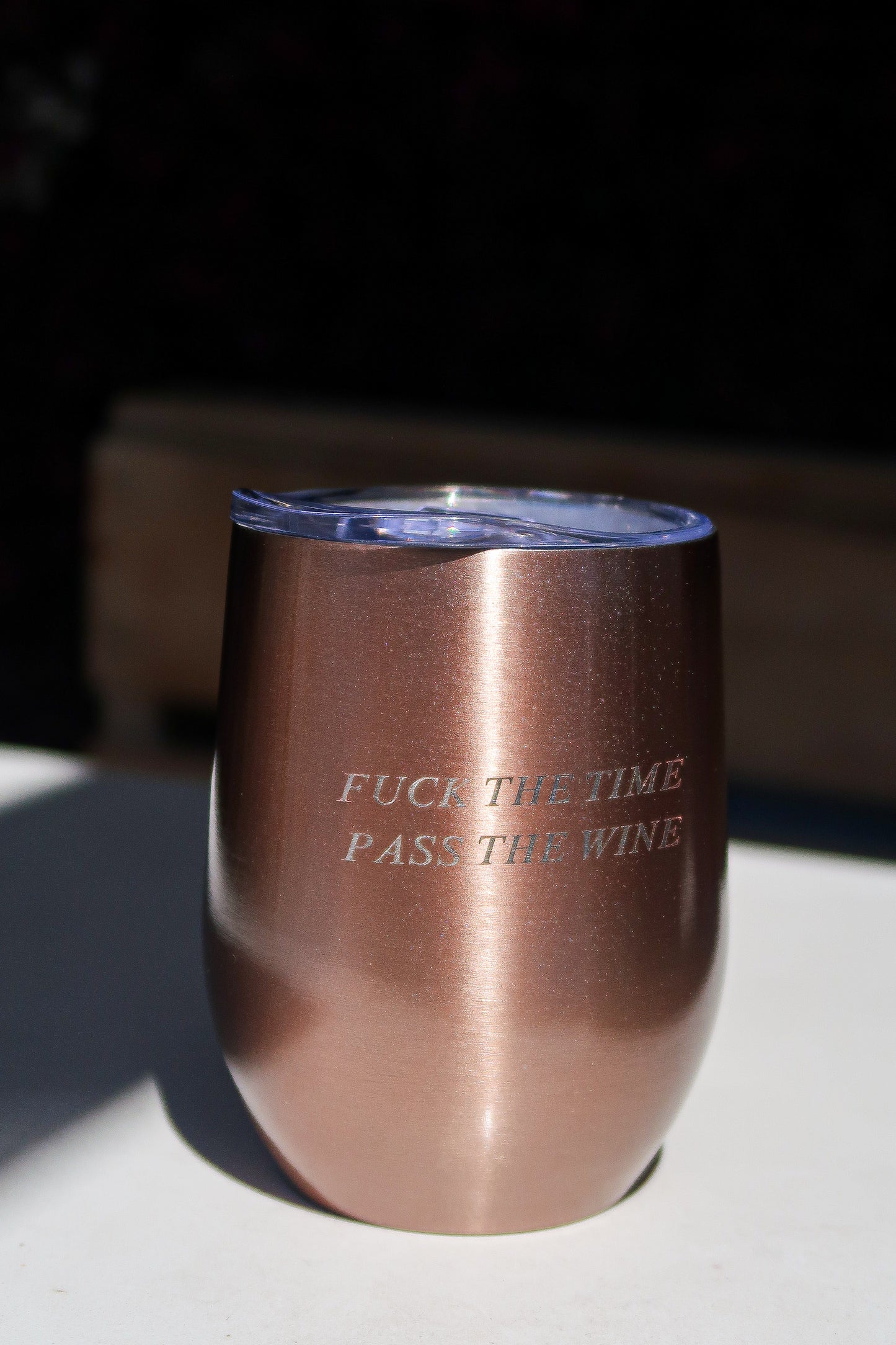 Pass the Wine Tumbler (ROSE GOLD)
