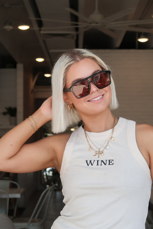 WINE Tank Top (Cream)