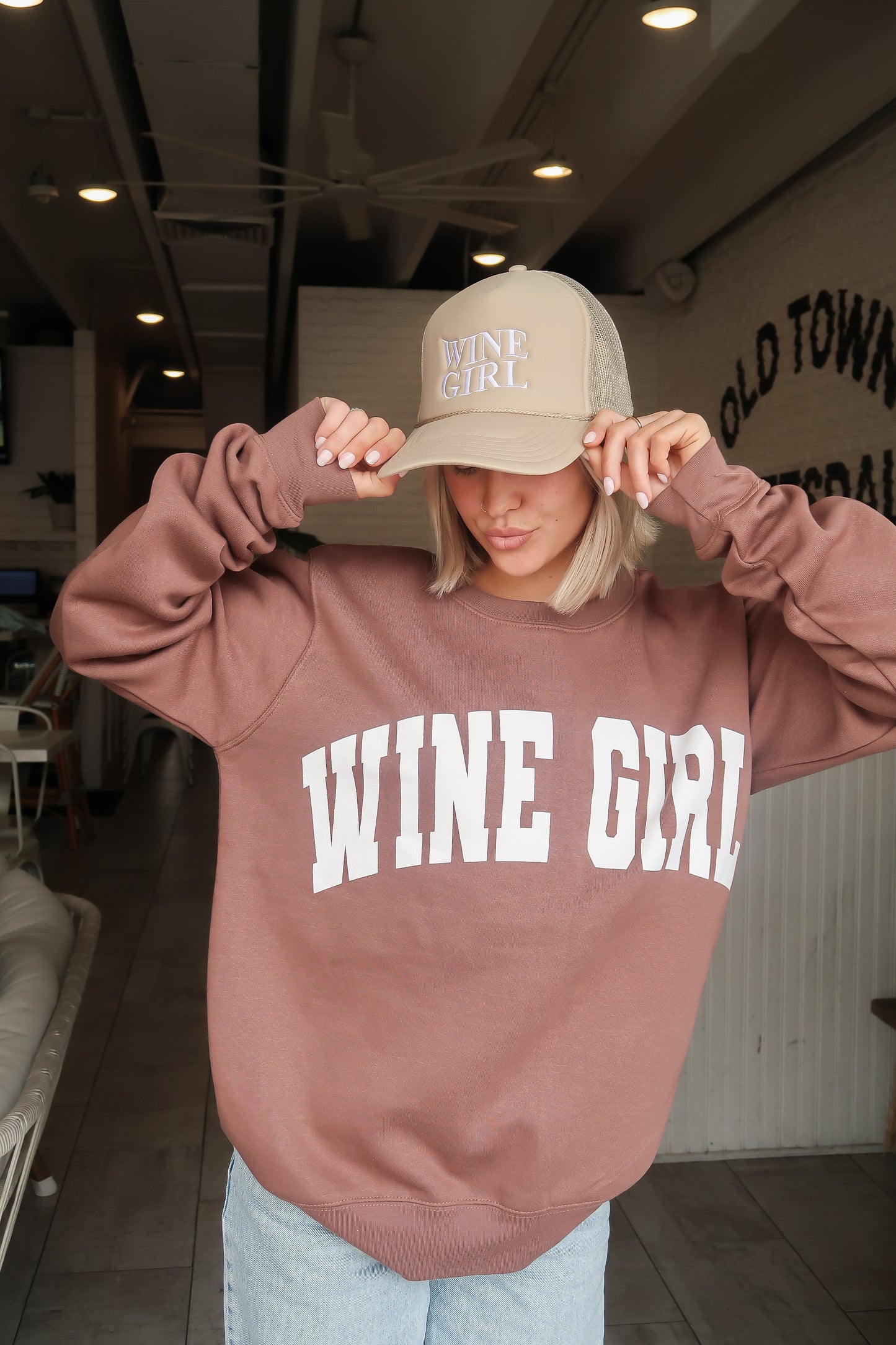 Brown Wine Girl sweatshirt