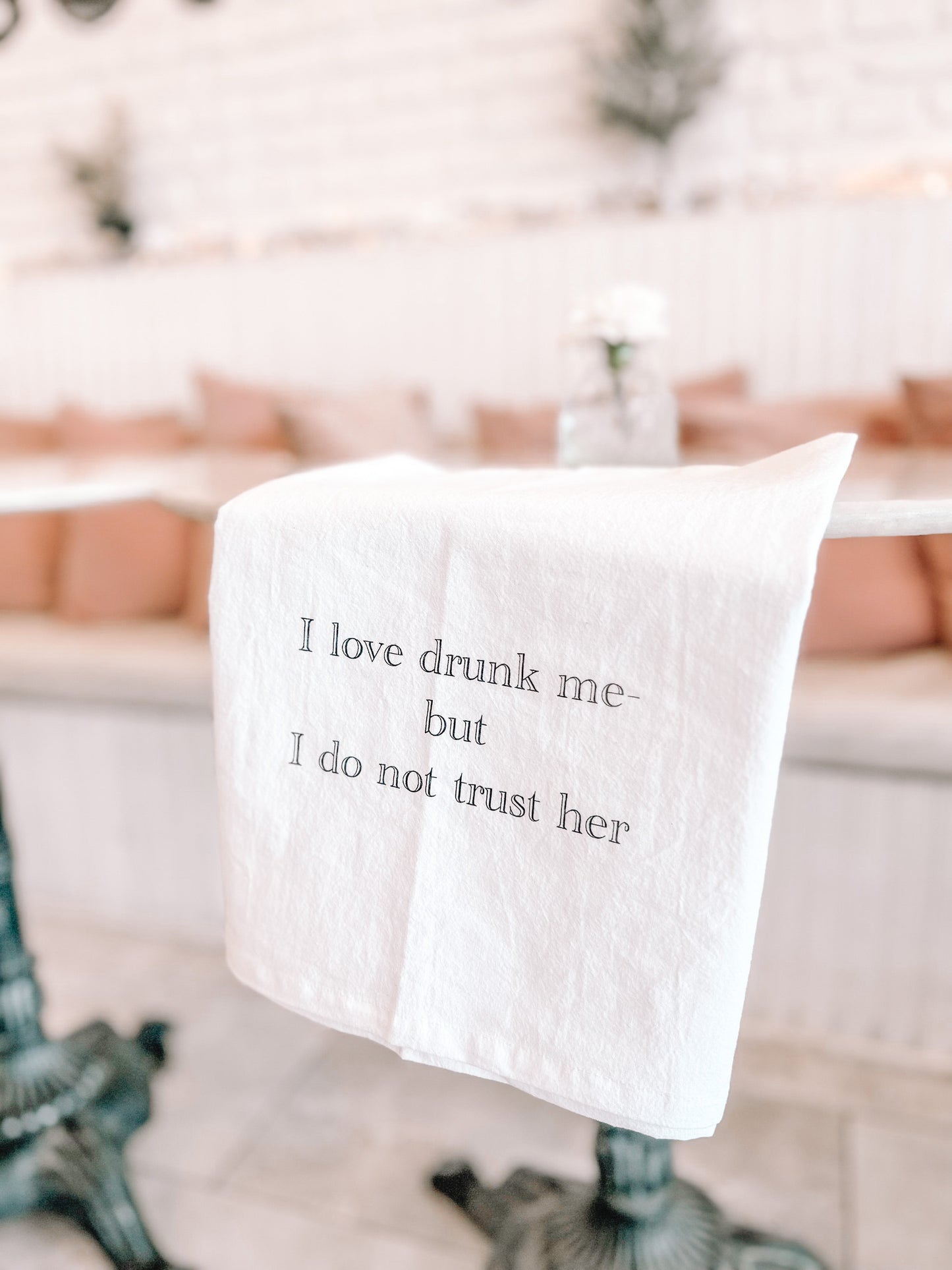 Drunk Me Tea Towel